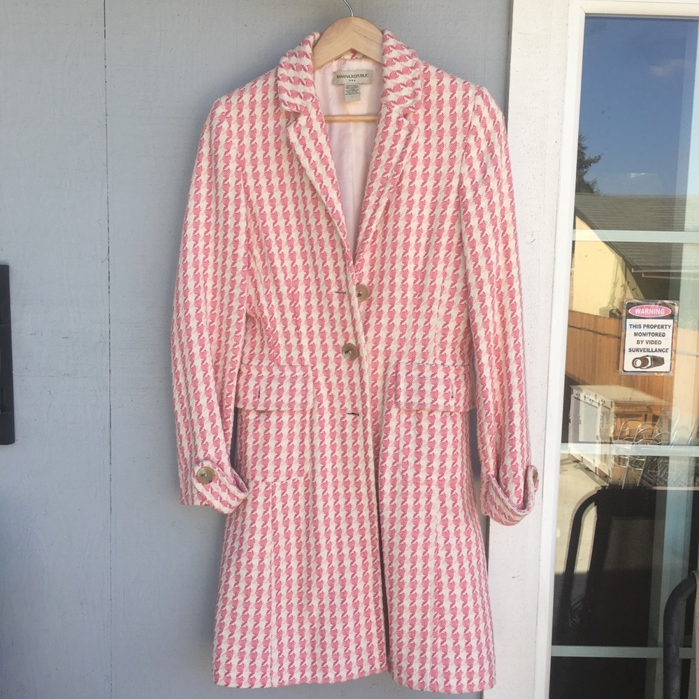 Ladies pink cotton trench coat